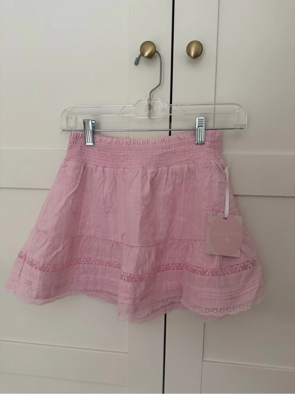 Loveshackfancy x Target Clara Alouette Rose Embroidery Tiered Skirt